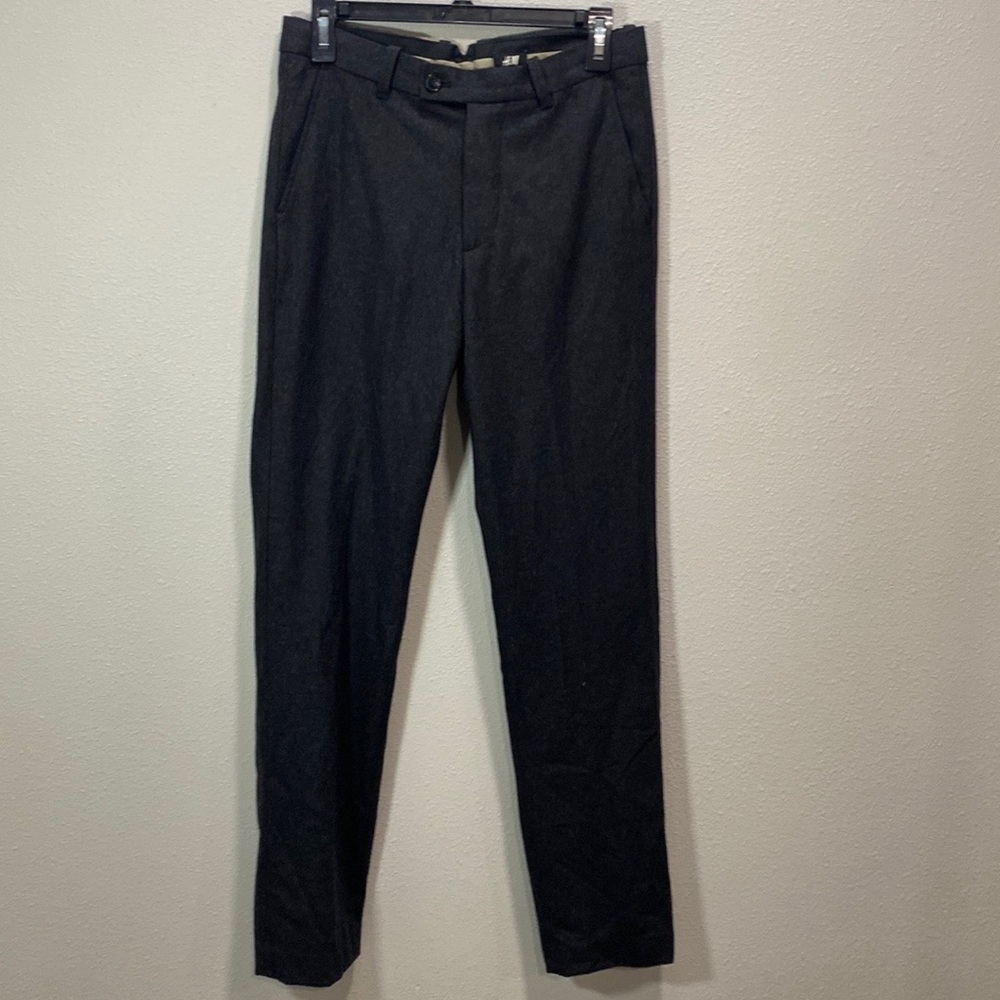 H&M wool pants gray slacks